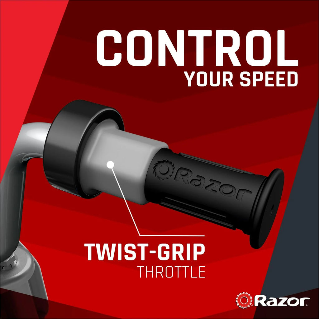 Razor Dirt Rocket MX350 - Black with Decals. up to 14 mph. 24V Electric Dirt Bike for Child 8+