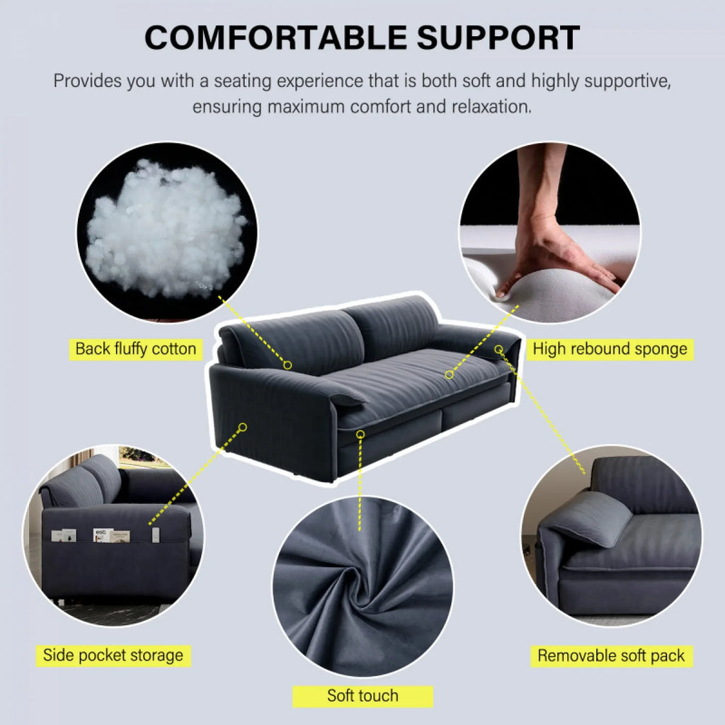 66" Queen Pull Out Sofa Bed, 3-in-1 Convertible Sleeper Sofa with Side Storage,Multi-Functional Velvet Loveseat Bed for Living Room,Bedroom