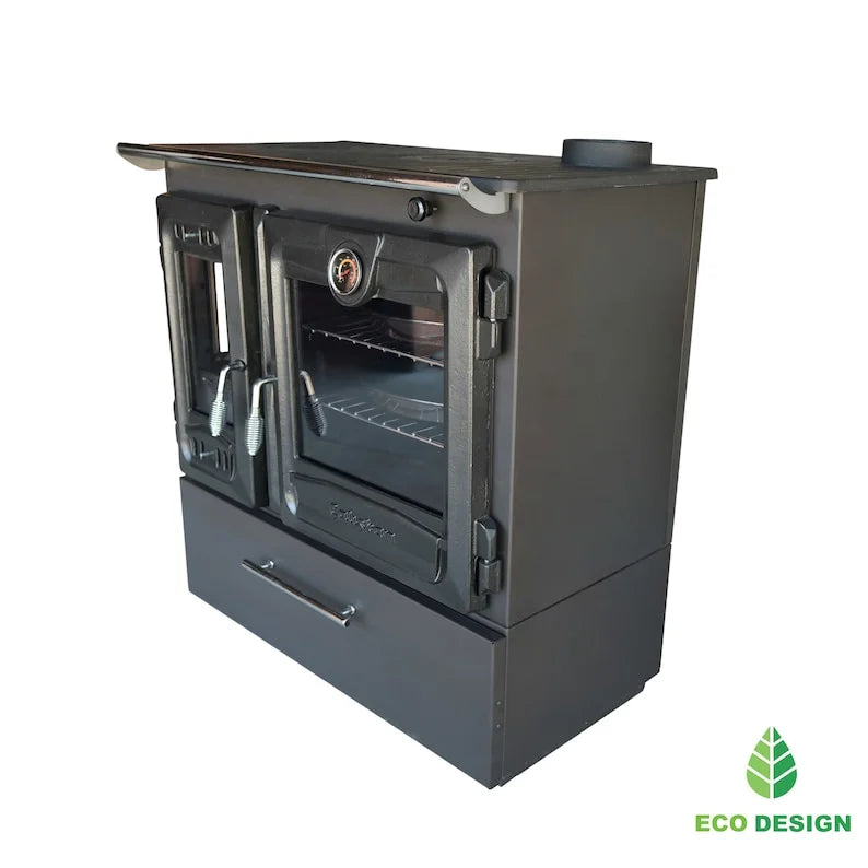 Multifunctional Wood Burning Cast Iron Stove with Oven 3D Box Cooking Baking Heating Stove Suitable For Tiny House and Farm House