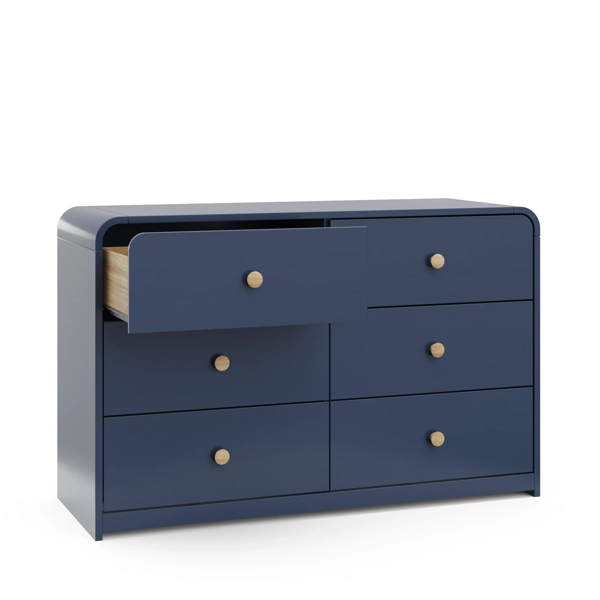 Storkcraft Santos 6 Drawer Nursery Double Dresser, White