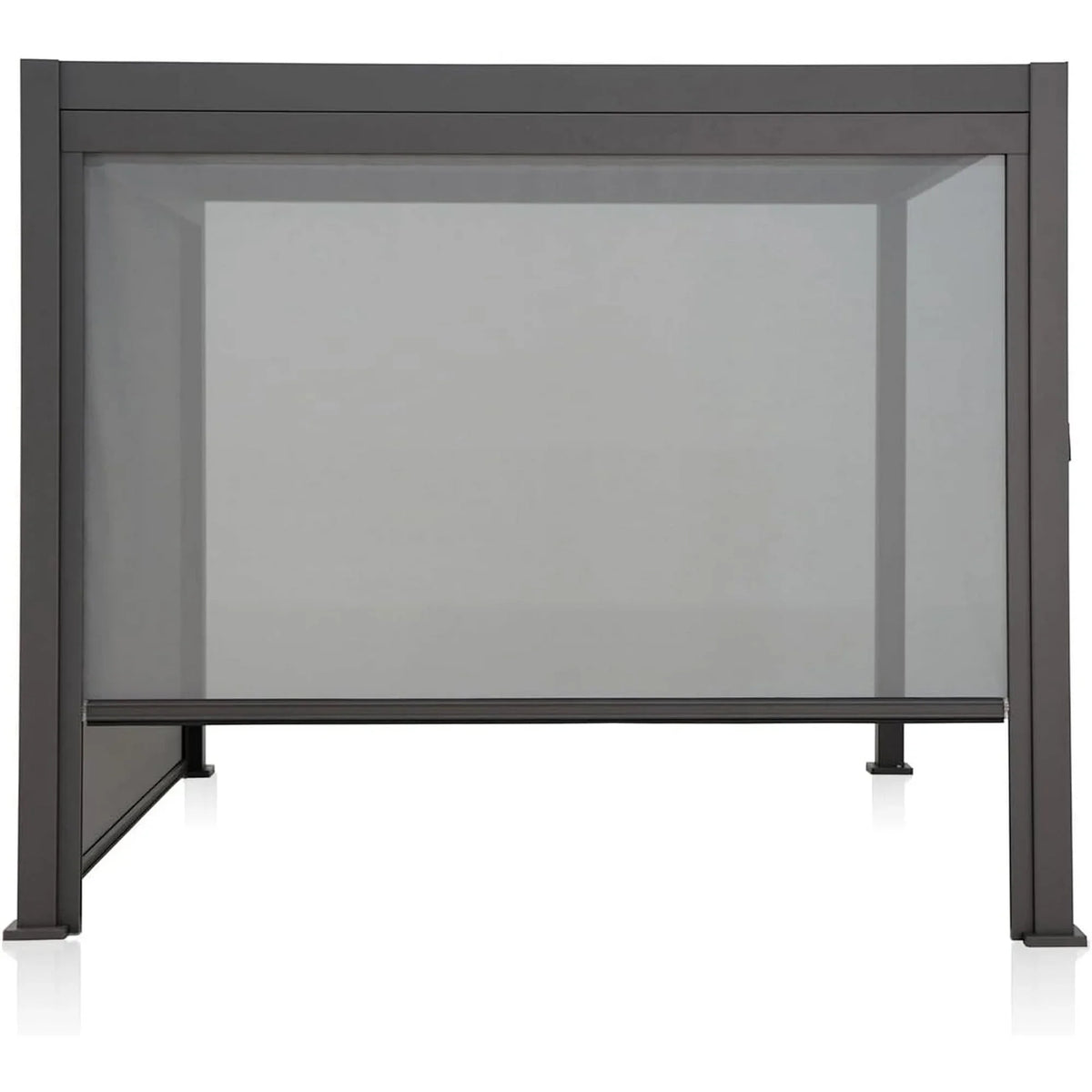 Mirador 111S Pergola Accessories, 1/3 10' Side Aluminum Deco Wall Screen, Charcoal (Not Pergola)