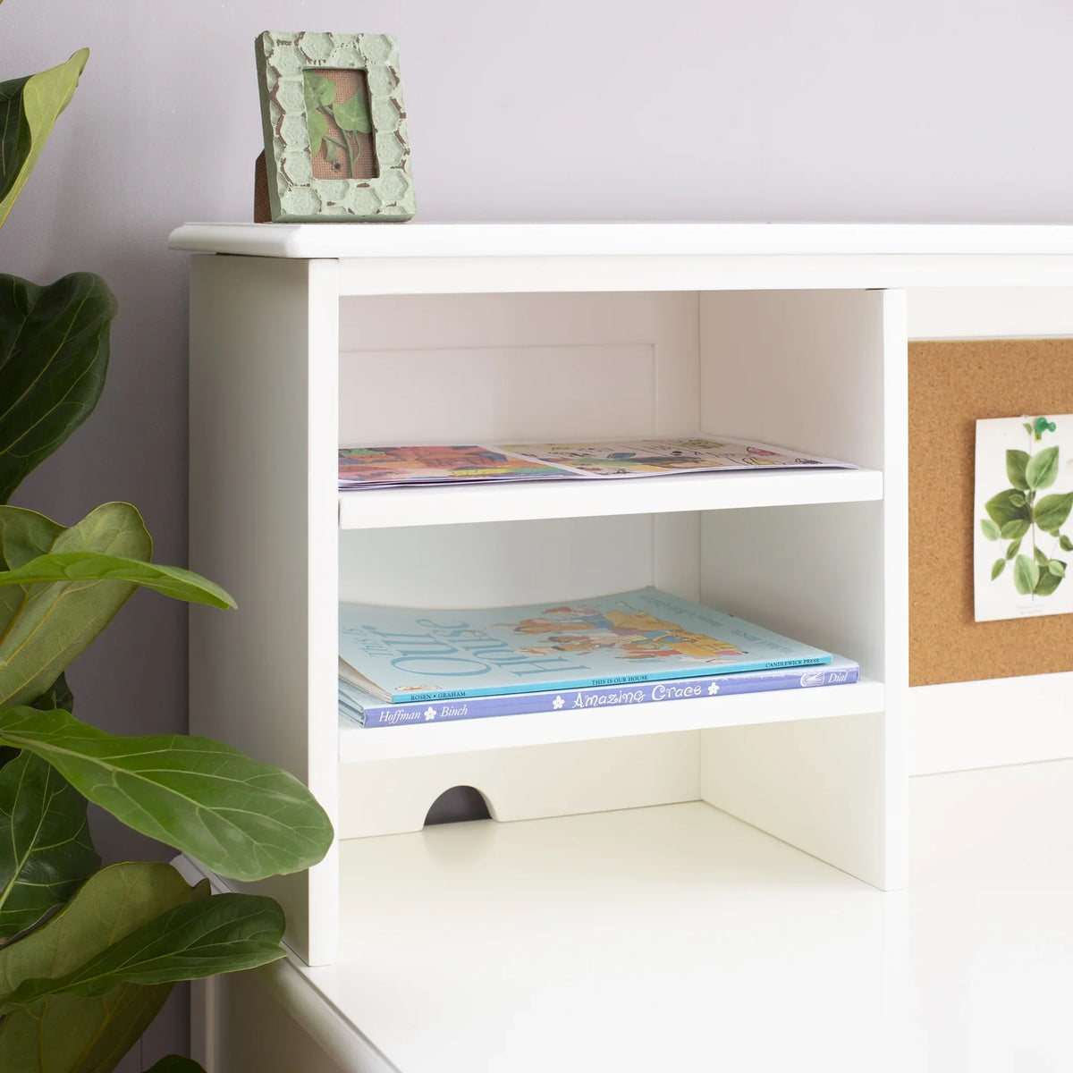 Guidecraft Taiga Kids Desk and Chair Set with Hutch - Navy: Kids Wooden Computer Desk with Storage Drawers and Shelves | Kids Study Table for Bedroom