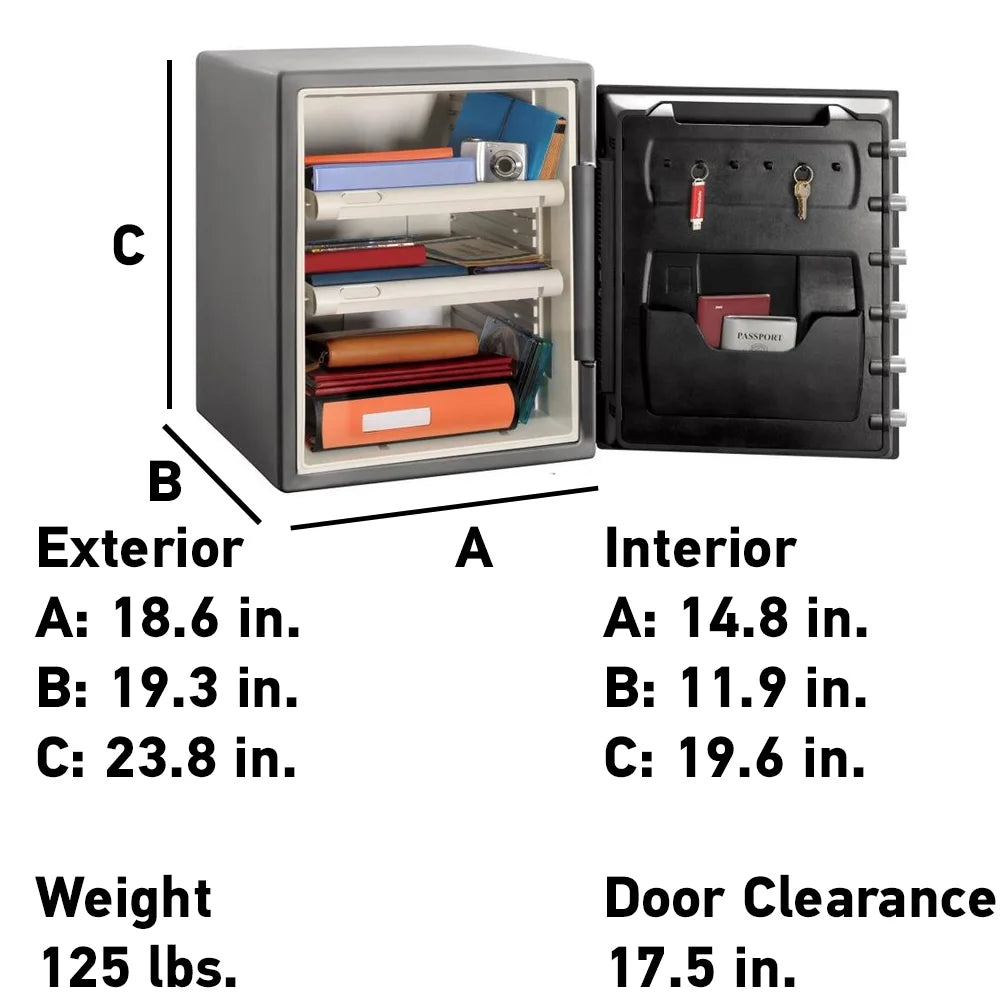 SentrySafe SF205CV Fire-Resistant Safe with Combination Lock, 2.0 Cu. ft.