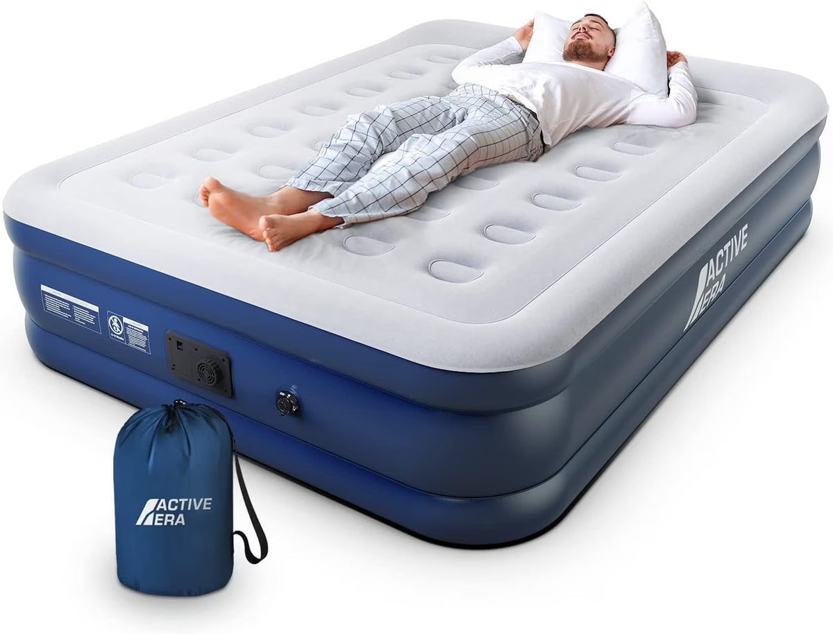 Active Era 18 Inch Twin Air Mattress, Air Bed with Built In Pump & Raised Pillow