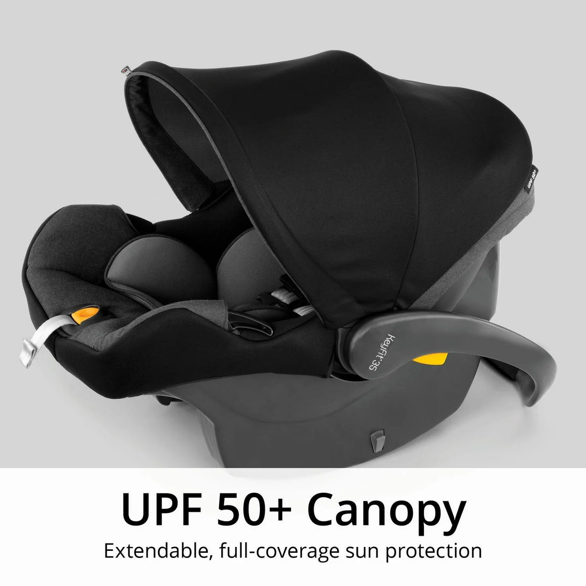 Chicco KeyFit 35 ClearTex 35 lbs Extended Use Infant Car Seat - Shadow (Black). New
