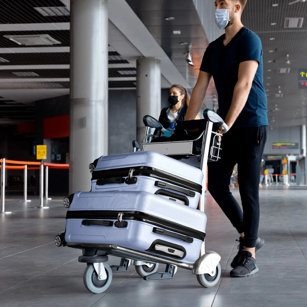 Red 3-Piece Hardshell Spinner Luggage Set (20in, 24in, 28in) - Large ABS Suitcase Set with 8 Wheels, Lightweight & Durable for Travel