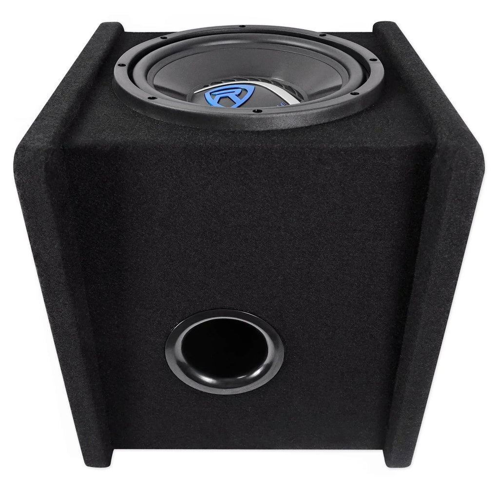 Rockville RV10.1D 500w 10" Loaded Car Subwoofer Enclosure+Mono Amplifier+Amp Kit