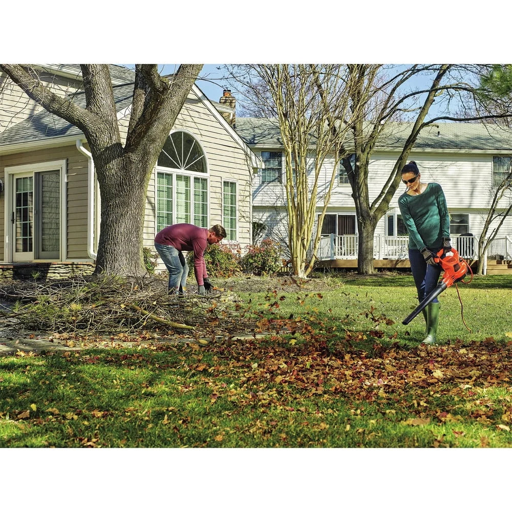 BLACK+DECKER VACPACK 120V/240V 12 Amp Corded 3-in-1 Leaf Blower/Vacuum/Mulcher, (BEBL7000)