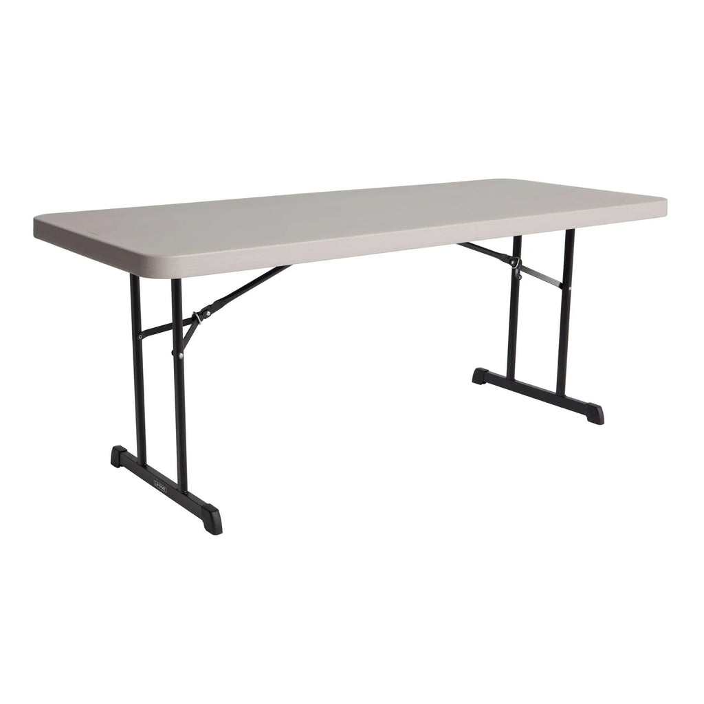 Lifetime 6 ft. Rectangle Folding Table, Indoor/Outdoor Professional Grade, Putty Set of 4 (480126)