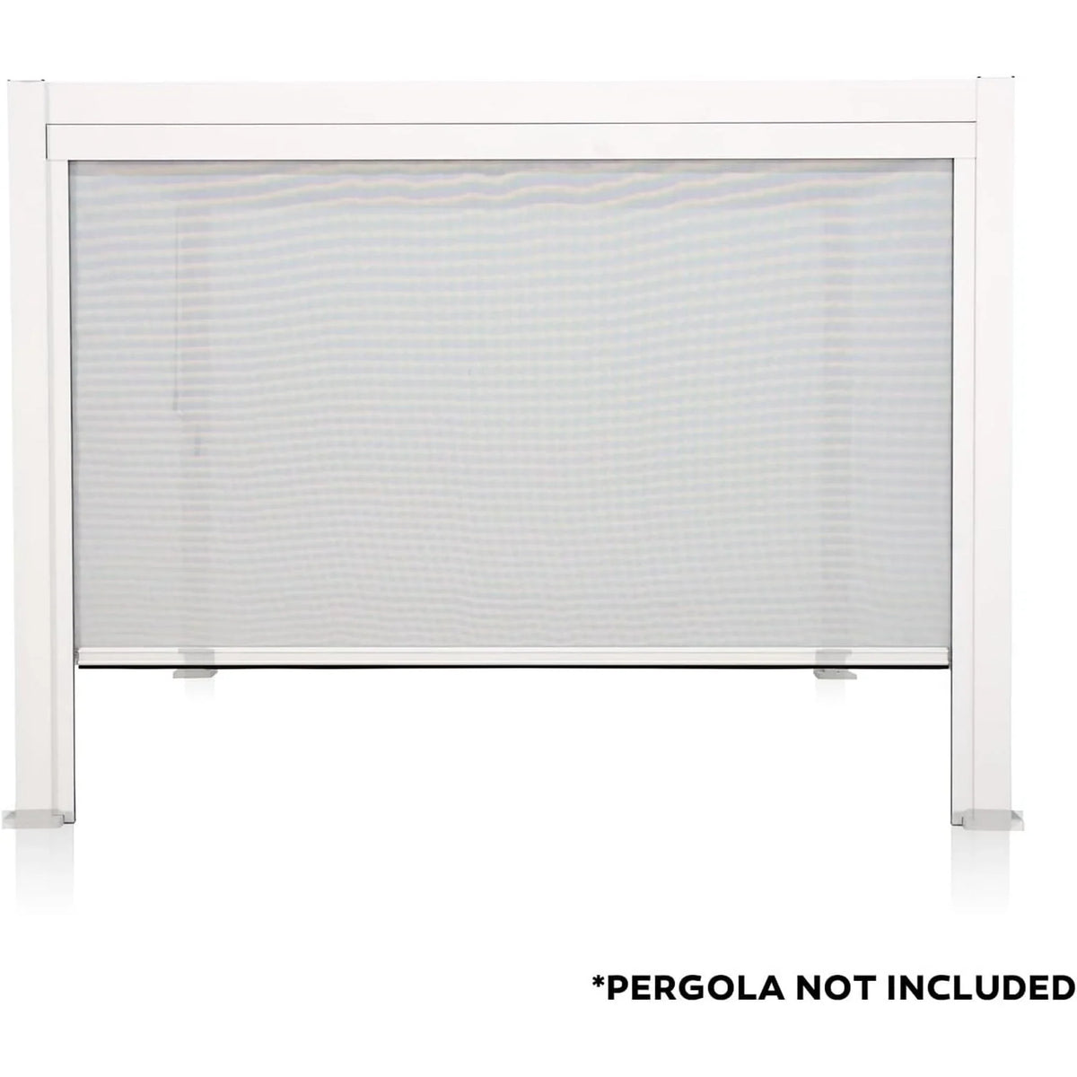 Mirador 111S Pergola Accessories, 1/3 10' Side Aluminum Deco Wall Screen, Charcoal (Not Pergola)