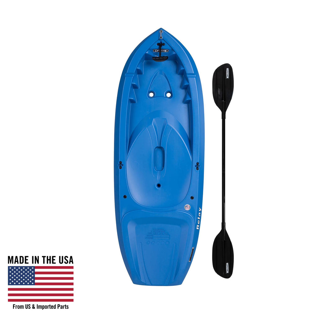 Lifetime Relay 65 in. Sit-on-Top 100 lb. Weight Capacity Youth Kayak, Chartreuse (91323)