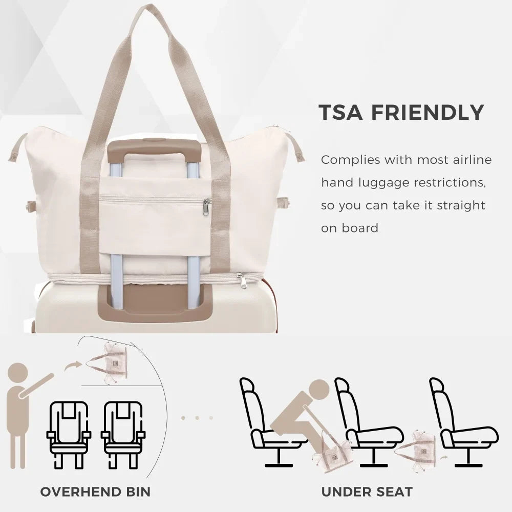 Luggage Sets 4 Piece, ABS Durable Suitcase with Travel Bag, Carry On Luggage Suitcase Set with 360" Spinner Wheels