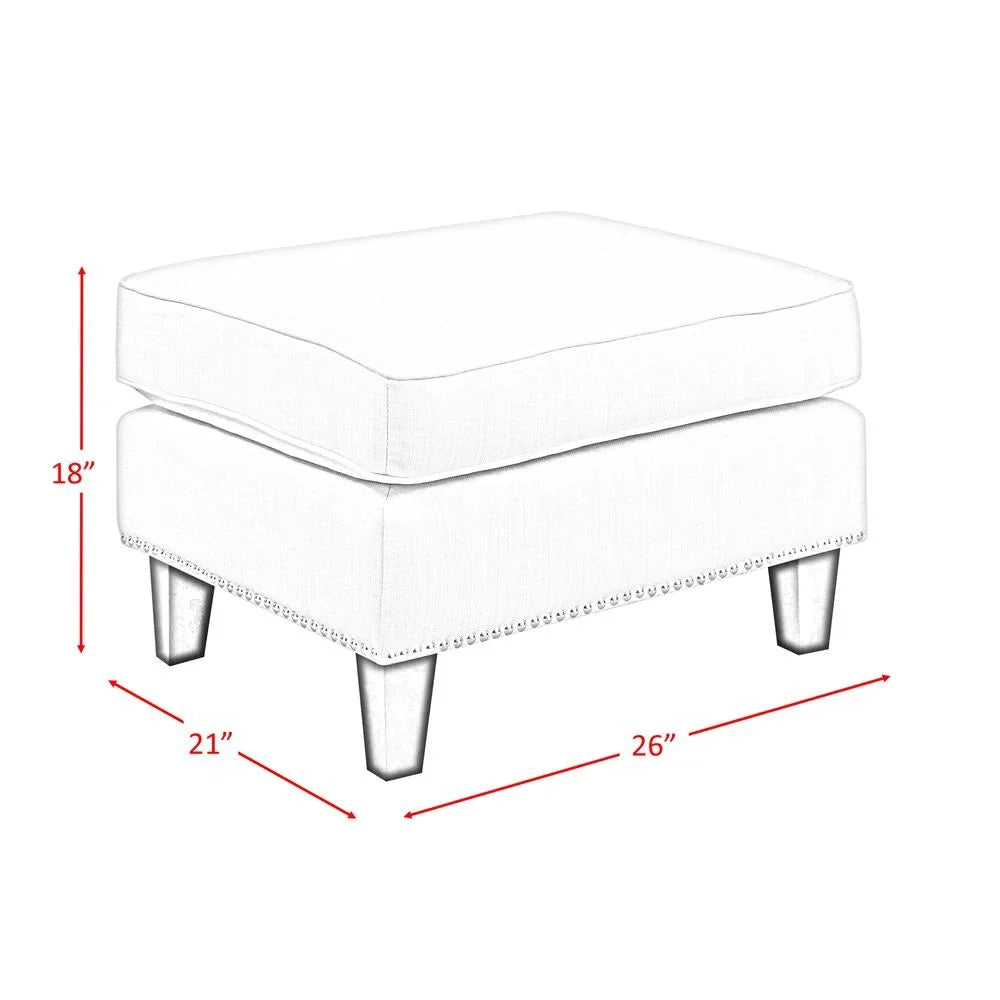 Picket House Emery Ottoman Heirloom Charcoal