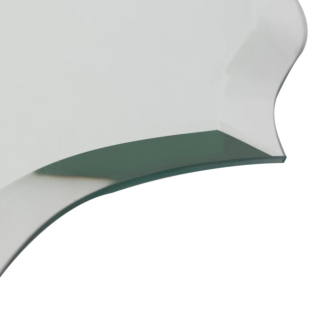 LUVODI Beveled Edge Wall Mirror Bathroom Mirror Vanity Scalloped for Home Living Room 25x32in