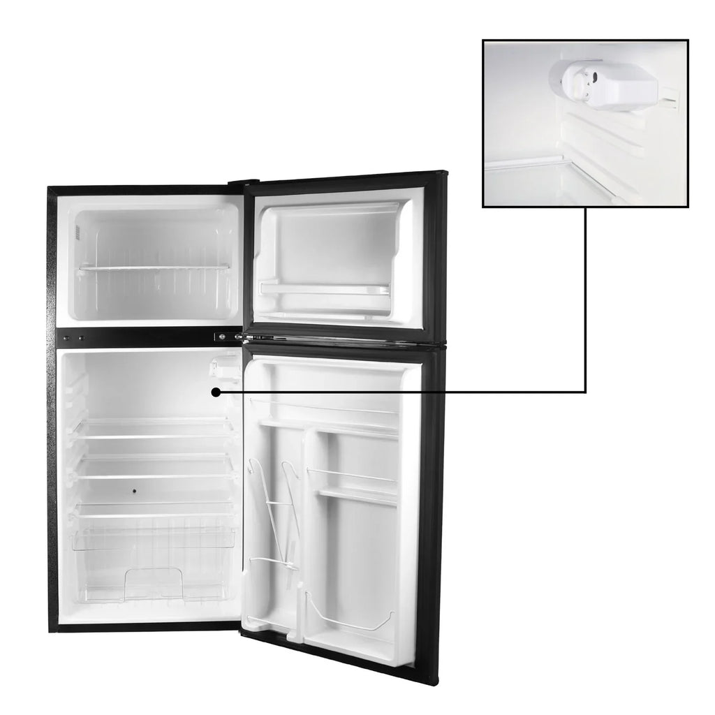 ConServ 4.5 Cu Ft Mini Fridge Freezer - Compact Refrigerator with Adjustable Shelves, Black
