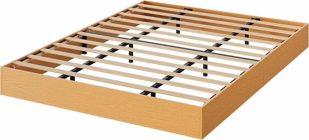 Rugerasy TWIN Size Wood Platform Bed Frame,Wooden Bed Frame Without Headboard,Slat Support,No Box Spring Needed,Easy Assembly,Pine wood
