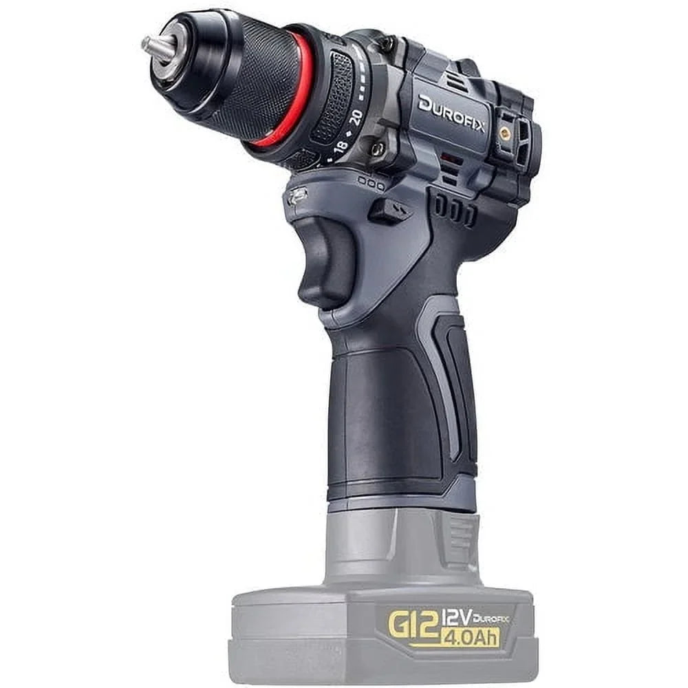 Durofix G12 Series RK12136-2-K6 12V Cordless 3/8" Hammer Drill Power Tool Combo Kit with Compact Polisher Sander, 1 Battery & Charger