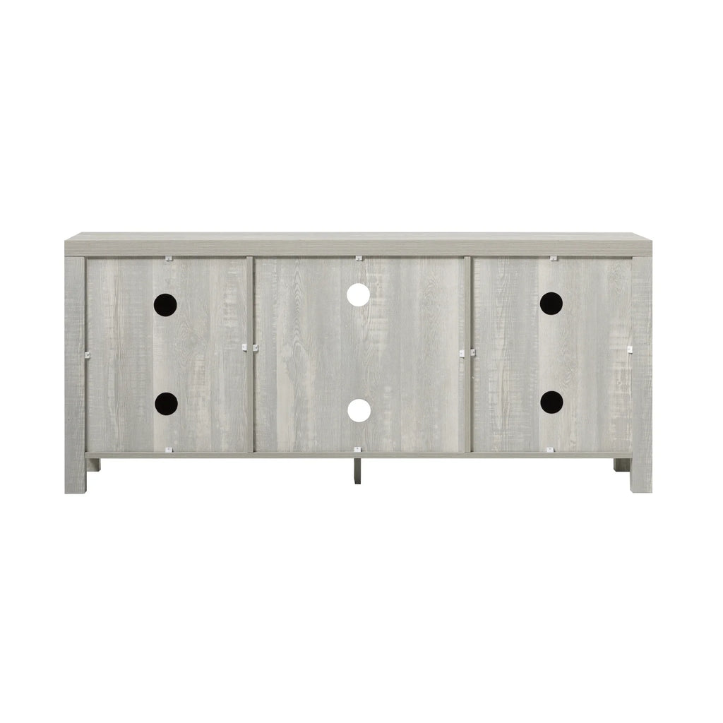 Walker Edison Modern Farmhouse Barn Door TV Stand for TVs up to 65", Grey Wash