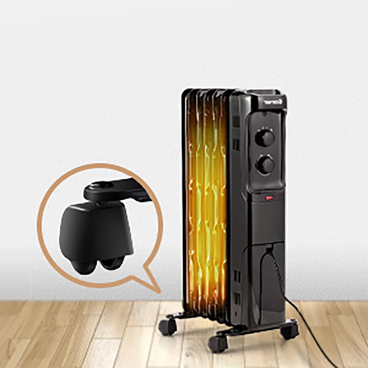 Costway 1500W Oil Filled Heater Portable Radiator Space Heater w/ Adjustable Thermostat White