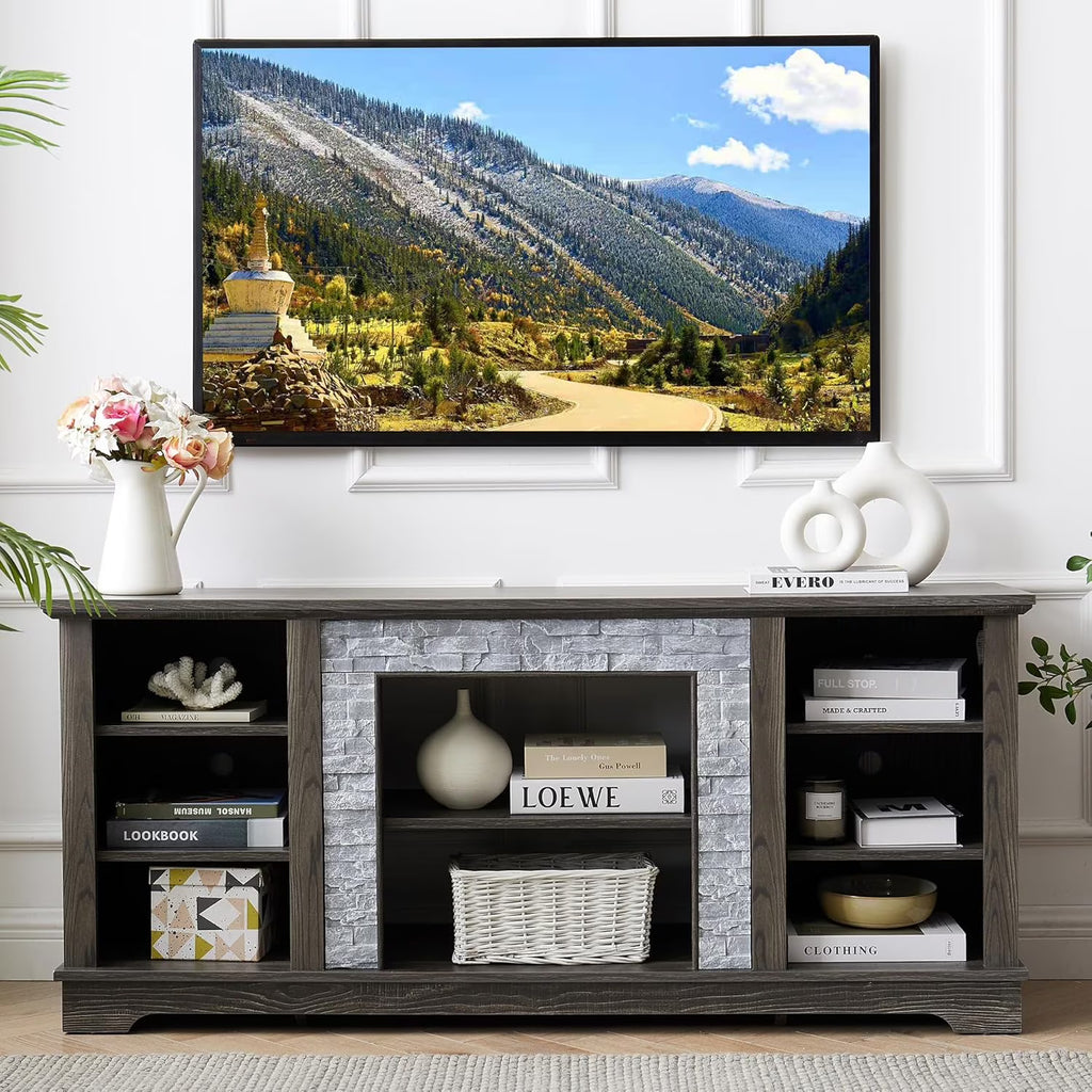 70 Inch TV Stand for TVs up to 80 Inch, Entertainment Center with Storage for Living Room, TV Console for Bedroom, Media Console for 40/50/55/60/65/70/75/80 Inch TV, White