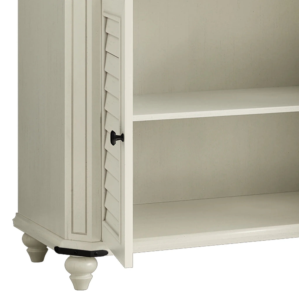 Uforic Kitchen Pantry Storage Cabinet with Microwave Stand & Drawer & Doors, White