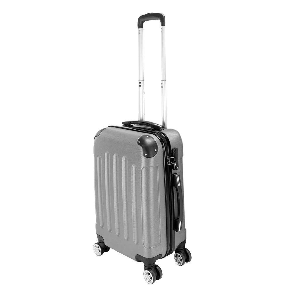 Red 3-Piece Hardshell Spinner Luggage Set (20in, 24in, 28in) - Large ABS Suitcase Set with 8 Wheels, Lightweight & Durable for Travel