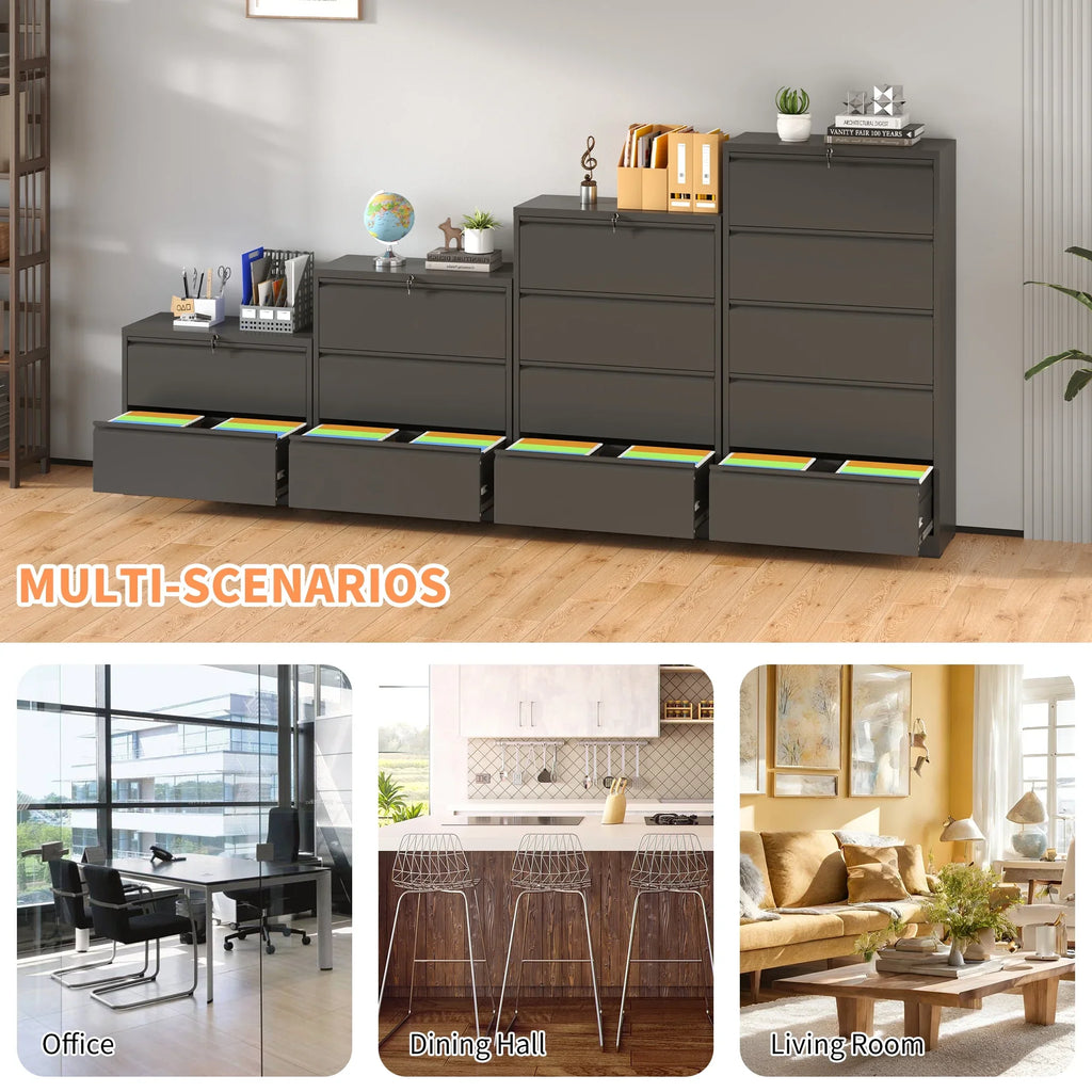 Daatumm 2-Drawer Vertical File Cabinet with Lock, Steel Metal Office & Home Storage for A4/Letter/Legal Size Documents