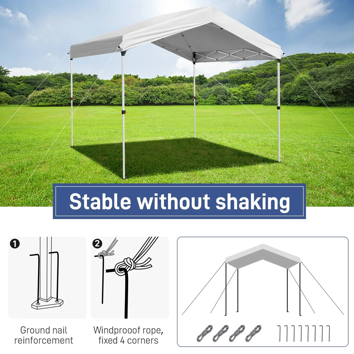 Zimtown Canopy 10x10 Pop Up Canopy Waterproof Canopy Tent Straight Leg Pop Up Tent