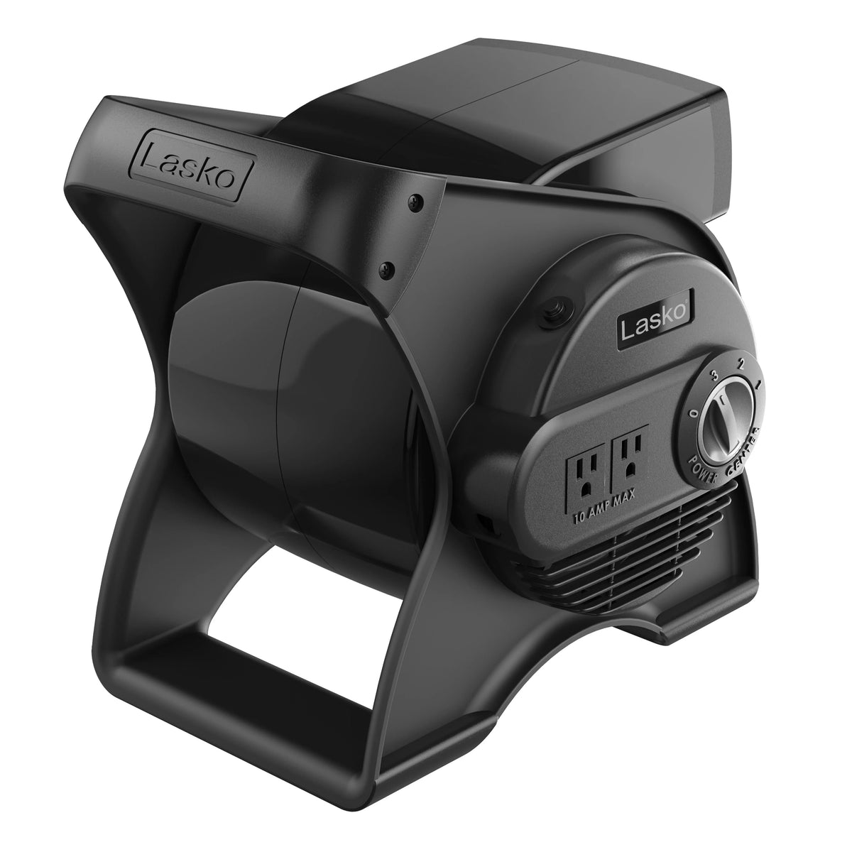 Lasko Pivoting Pro 12" 3-Speed Rotating Head Free Standing Blower Fan, 289 CFM, Black, U12104