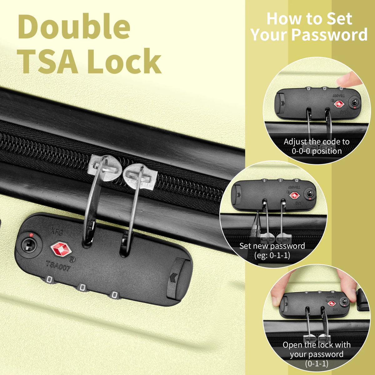 Red 3-Piece Hardshell Spinner Luggage Set (20in, 24in, 28in) - Large ABS Suitcase Set with 8 Wheels, Lightweight & Durable for Travel