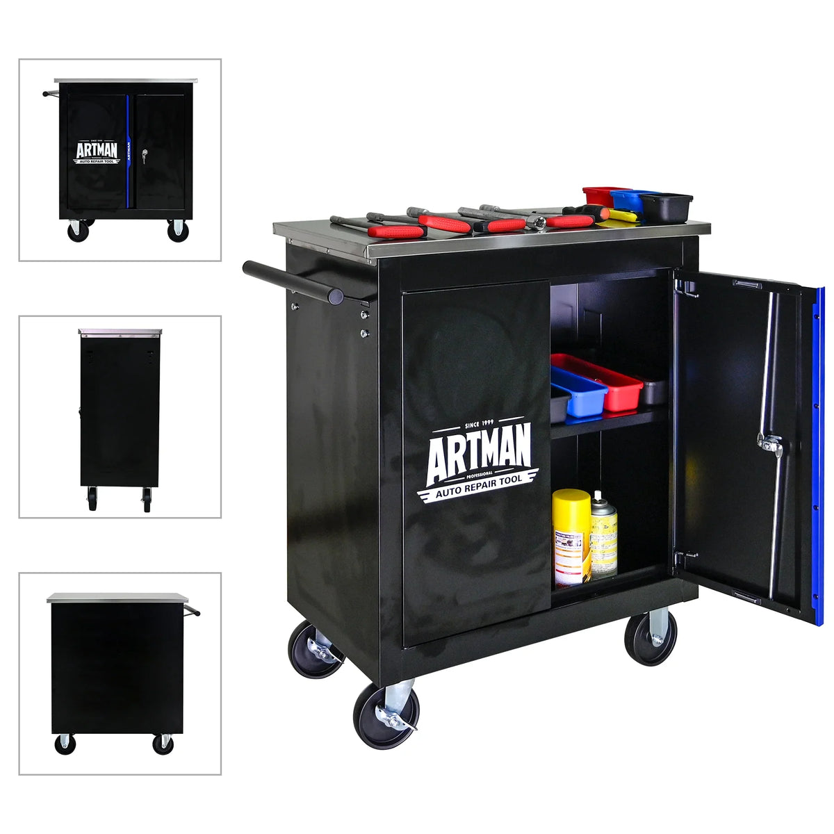 ARTMAN 6-Drawer Tool Storage Chest with Lockable Wheel,6 Drawer Tool Storage Cabinet for Garage, Warehouse, Repair Shop
