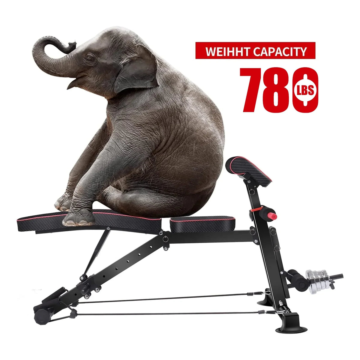 K Kingkang Adjustable Weight Bench Utility Workout Bench for Home Gym,Foldable Incline Decline Benches for Full Body Workout 780LB