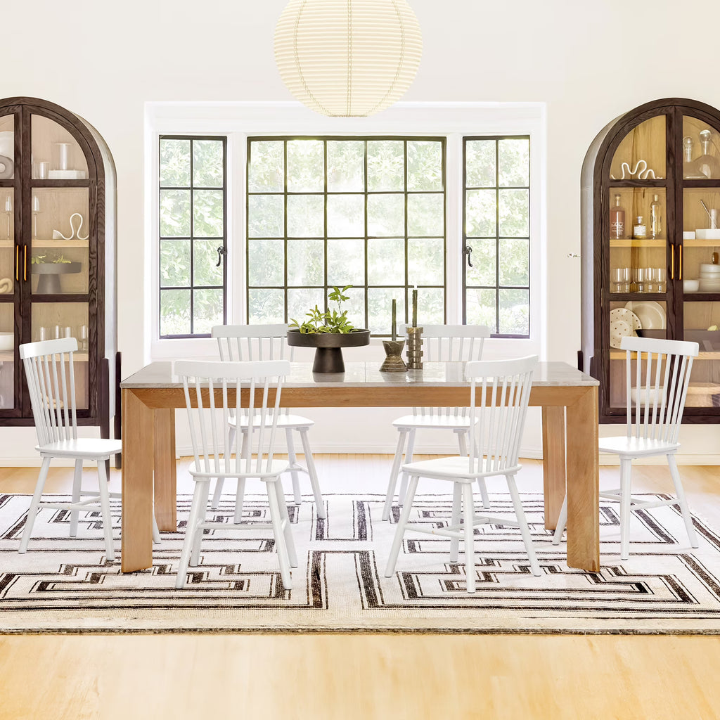 Dycanpo Dining Chairs Set of 4, Black Kitchen/Dining Room Wooden Chairs with Mid Century Modern,18''