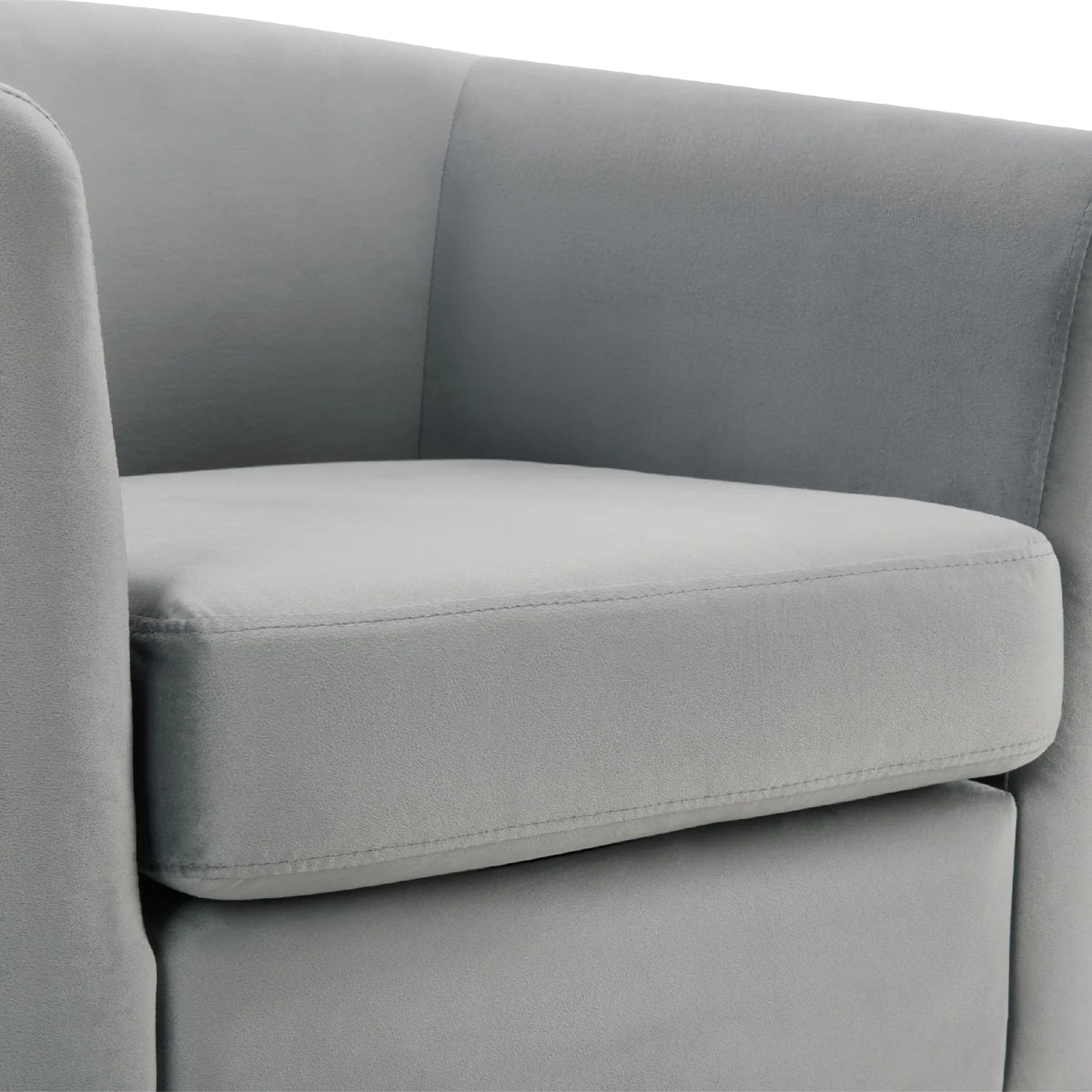 FunniHomi Velvet Accent Chair with Ottoman, Modern Barrel Chair Armchair with Footrest for Living Room, Bedroom and Reading Room, White