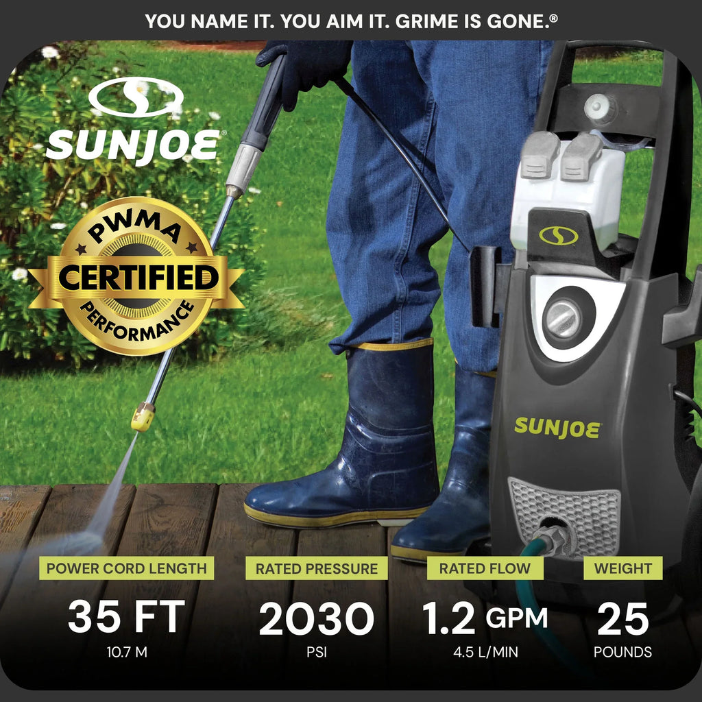 Sun Joe Electric Pressure Washer with Wheels and 3 Pack Pressure Washer Cleaner