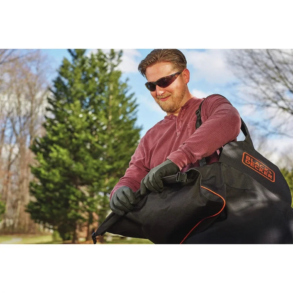 BLACK+DECKER VACPACK 120V/240V 12 Amp Corded 3-in-1 Leaf Blower/Vacuum/Mulcher, (BEBL7000)