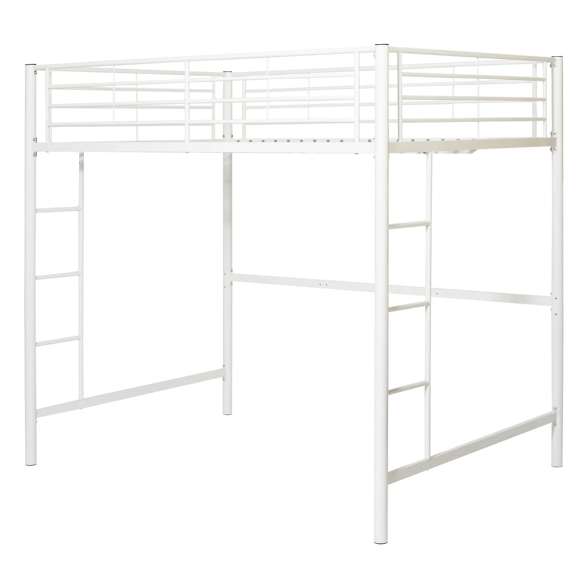 Walker Edison Sunset Modern Powder-Coated Steel Metal Full Loft Bunk Bed - Black