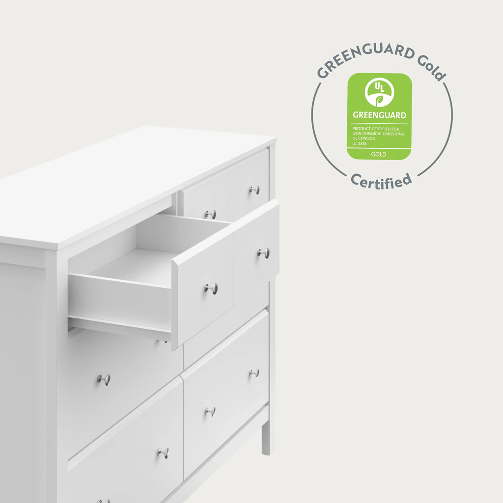 Storkcraft Horizon 6 Drawer Nursery Double Dresser, Driftwood