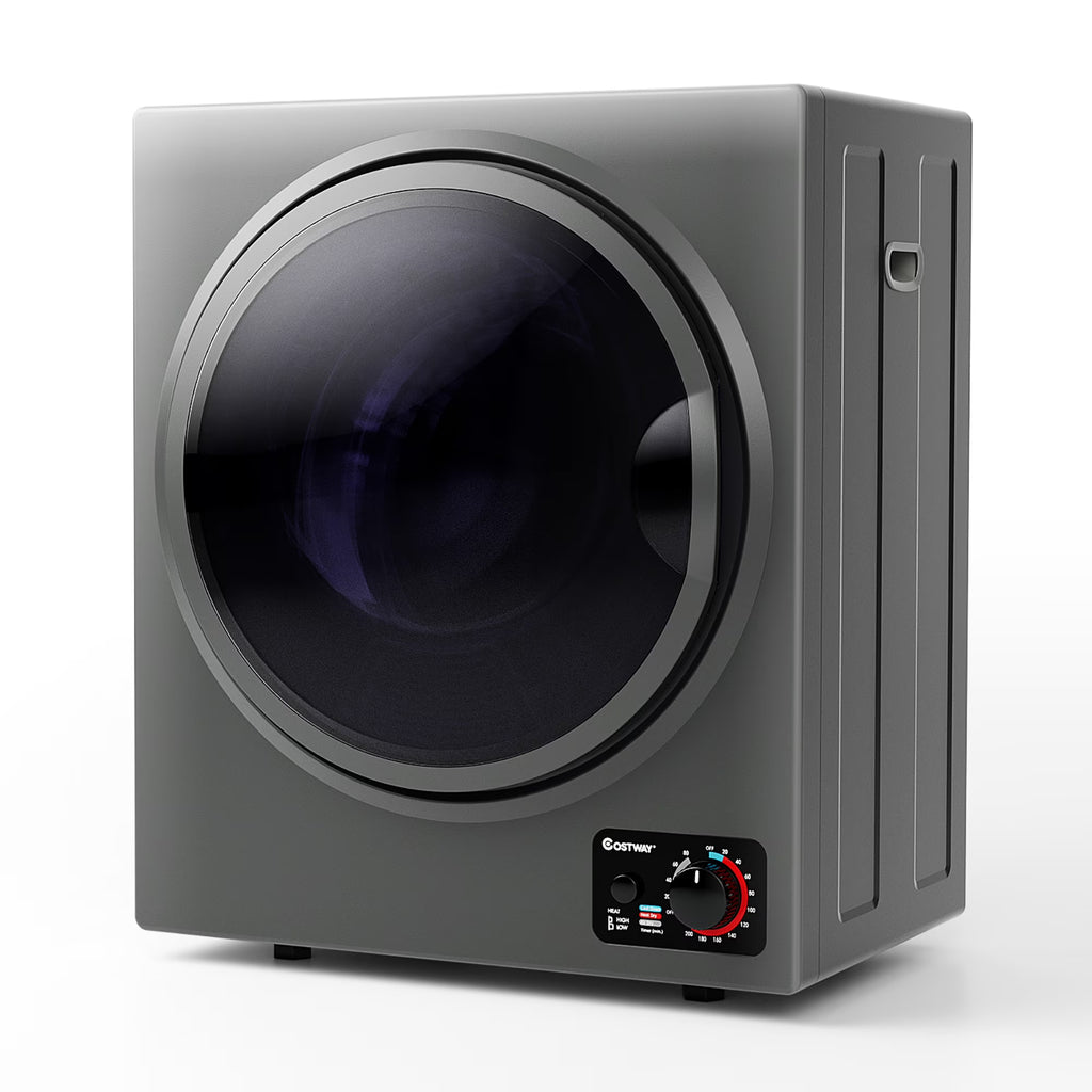 Costway Electric Tumble Compact Laundry Dryer Stainless Steel Wall Mounted 1.5 cu.ft.