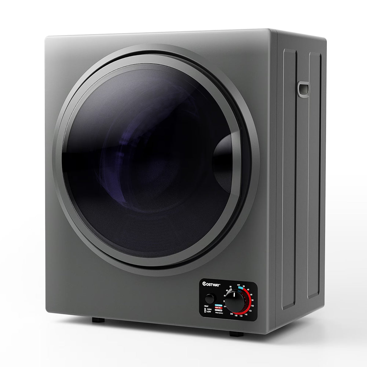 Costway Electric Tumble Compact Laundry Dryer Stainless Steel Wall Mounted 1.5 cu.ft.