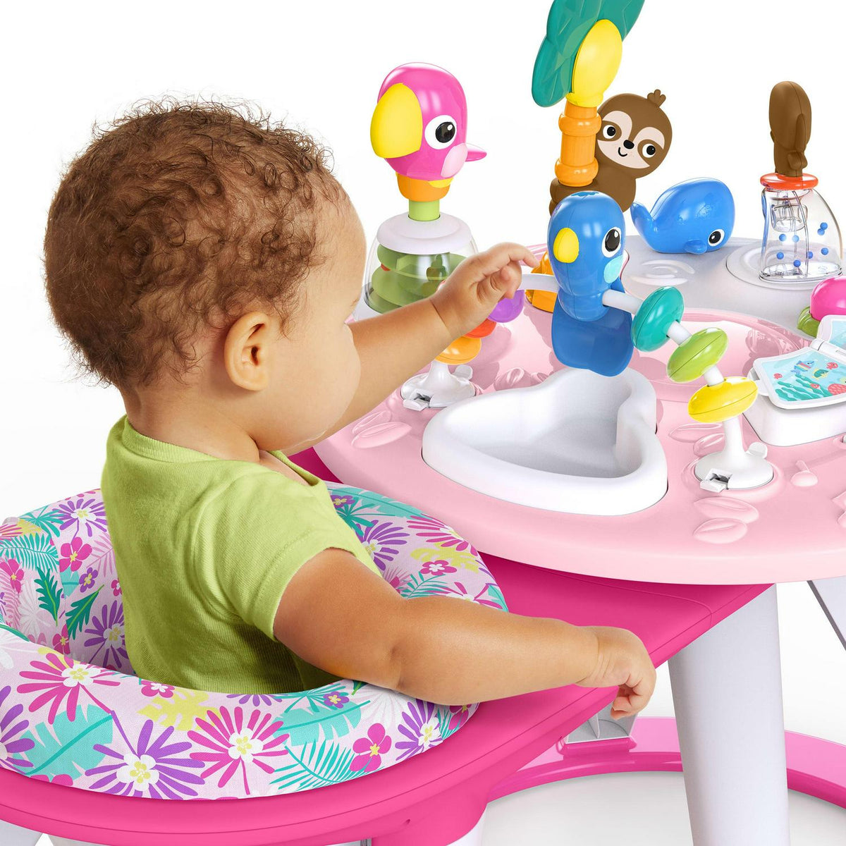 Bright Starts Around We Go 2-in-1 Walk-Around Baby Activity Center & Table. Tropic Coral. Age 6 Months+