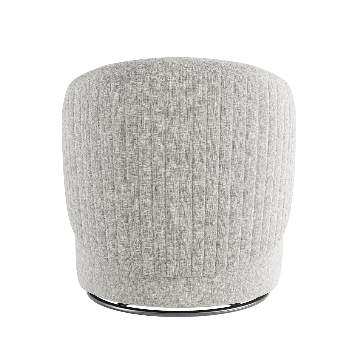 BELLEZE Swivel Accent Chair, Modern Upholstered Swivel Armchair 360 Degree Barrel Chair Comfy Corner Chair for Living Room Bedroom [Set of 2] - Malta (Light Grey)