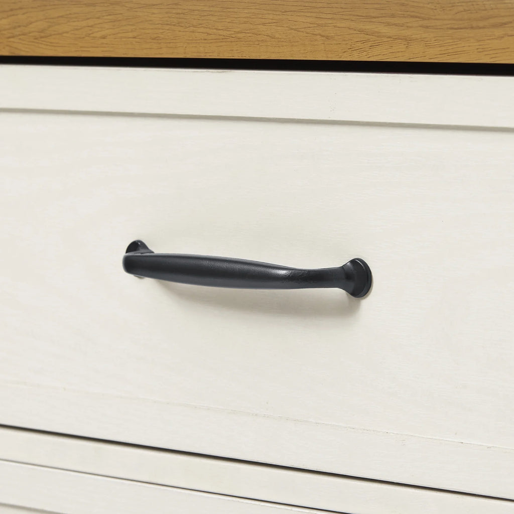 Better Homes & Gardens Canton 3-Drawer Nightstand, Textured White and Light Honey