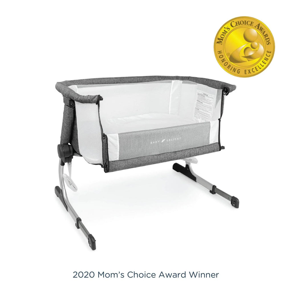 Baby Delight Beside Me Dreamer Bassinet & Bedside Sleeper. Charcoal Tweed. Ages 0-5 Months (Unisex)