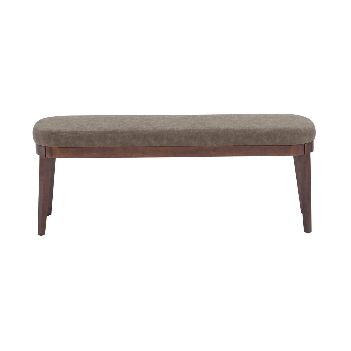 Eleanor Mid-century Upholstered Dining Bench, Entryway Bench with Solid Wood Frame, Beige