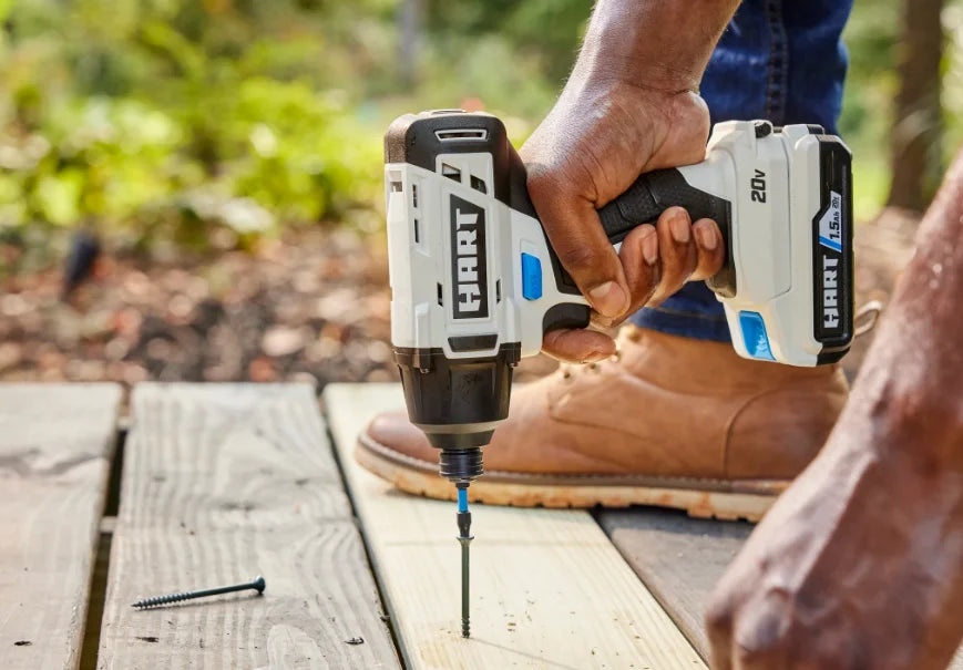 HART 20-Volt Cordless 1/4" Hex Impact Driver 2-Pack 4AH Battery Kit Bundle
