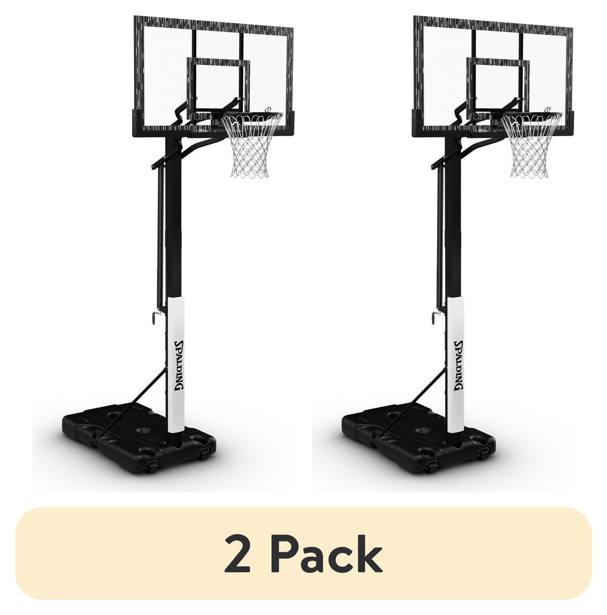 Spalding 60-Inch Portable Basketball Hoop with Acrylic Backboard, Screw Jack Lift & Arena Slam Rim-Outdoor Play