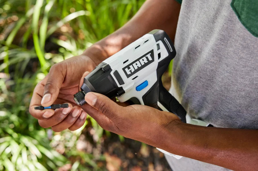 HART 20-Volt Cordless 1/4" Hex Impact Driver 2-Pack 4AH Battery Kit Bundle