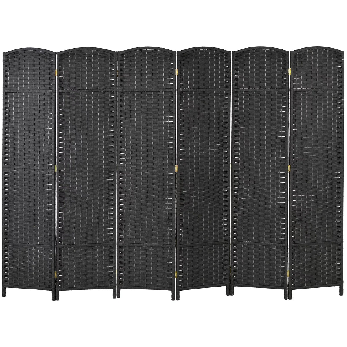 HOMCOM 4 Panel Room Divider Freestanding Folding Privacy Screen Nature Wood