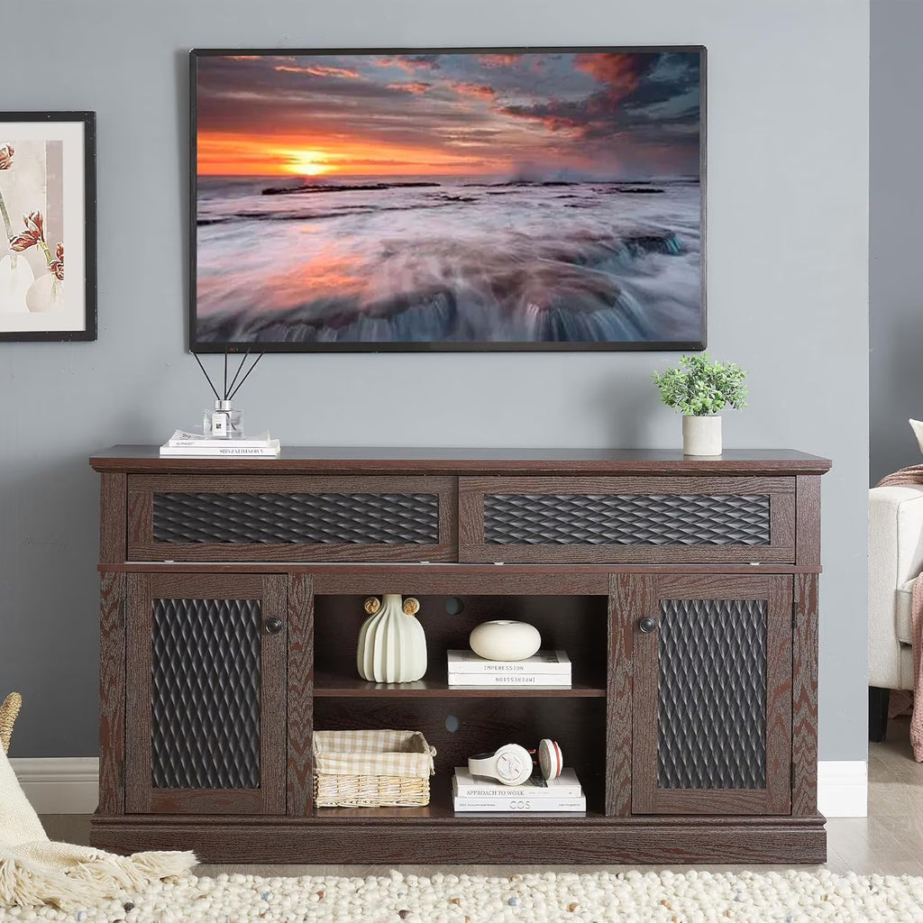 70 Inch TV Stand for TVs up to 80 Inch, Entertainment Center with Storage for Living Room, TV Console for Bedroom, Media Console for 40/50/55/60/65/70/75/80 Inch TV, White